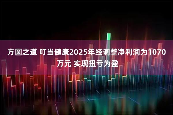 方圆之道 叮当健康2025年经调整净利润为1070 万元 实现扭亏为盈